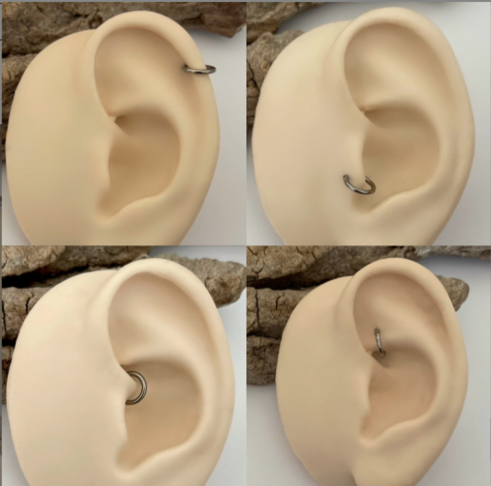 Piercing Argola Segmentada Lisa 6x1.2mm | Titânio