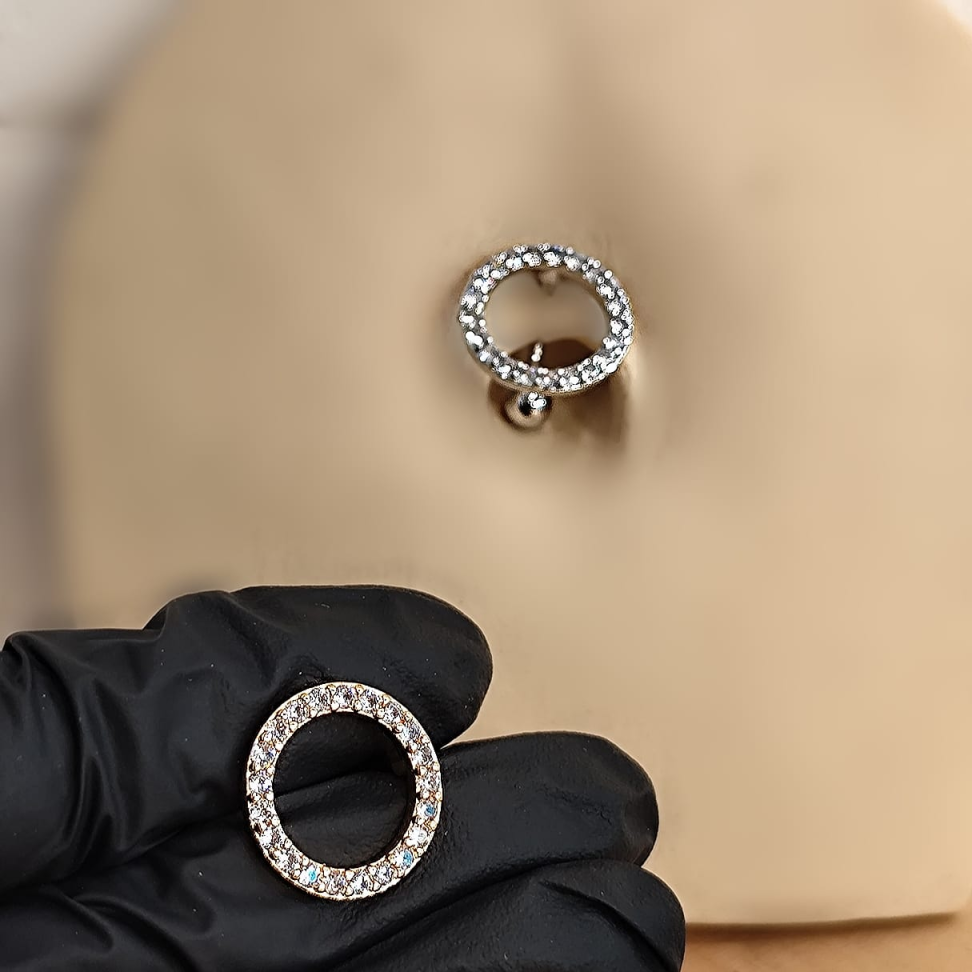 Piercing Umbigo Círculo Zircônias Maxi