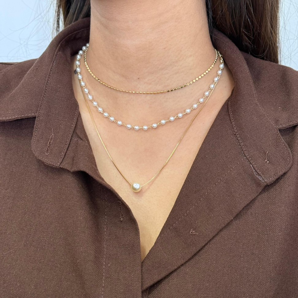 Colar Choker Pérolas