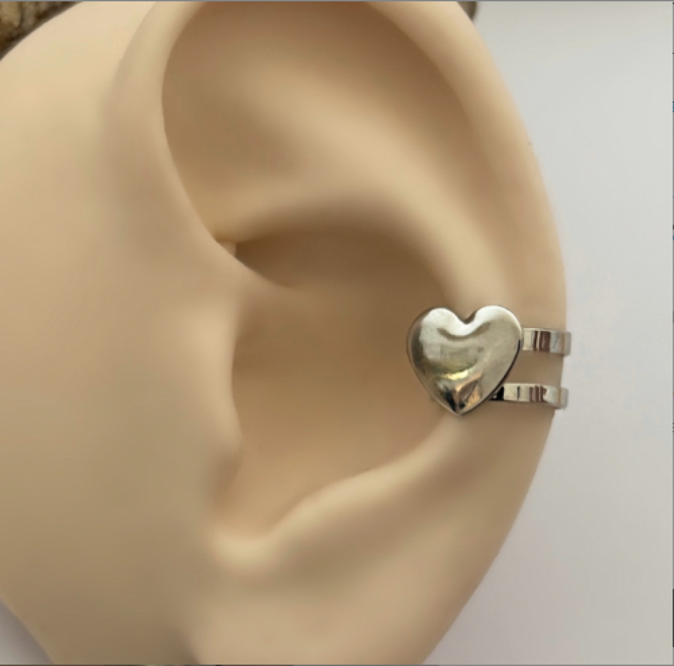 Piercing Fake Duplo Coração