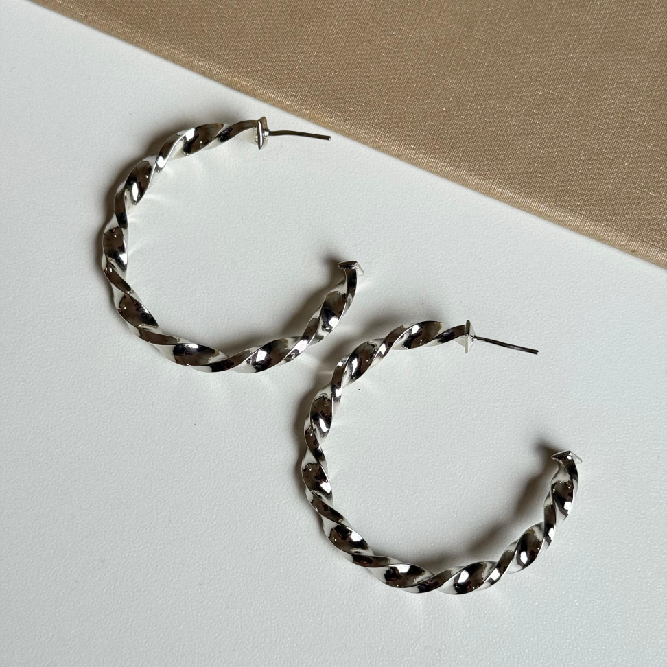 Brinco Argola Trançada | 34mm - #4