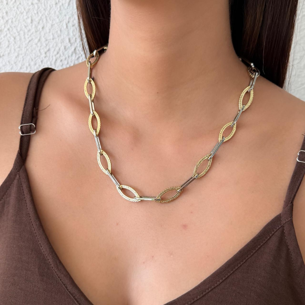 Colar Elo Cartier Eyes Zircônia Duo