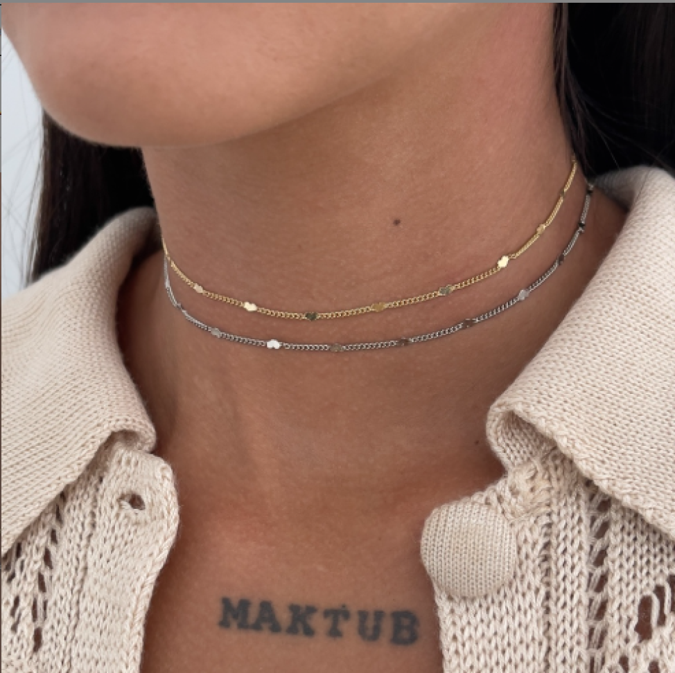 Colar Choker Estamparia Coração