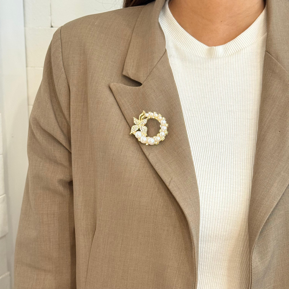 Broche Borboleta Pérolas - #3