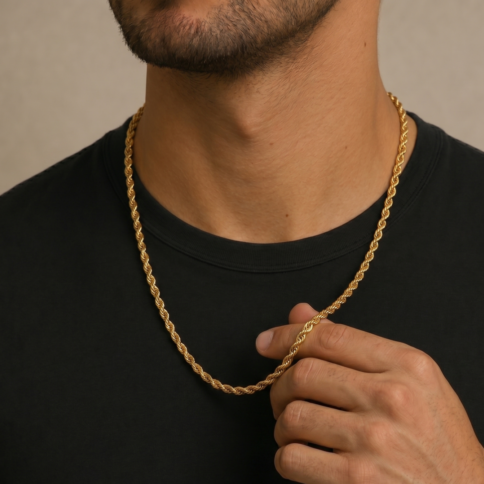 Colar Masculino Cordão Baiano | 3mm