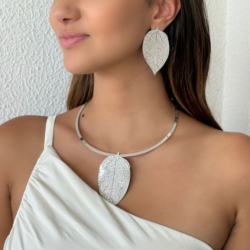 Conjunto Aro Folha Diamantada
