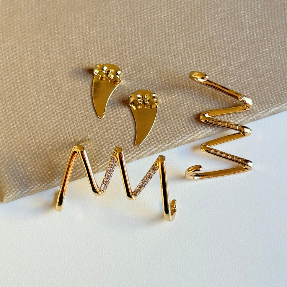 Brinco Ear Cuff Zig Zag