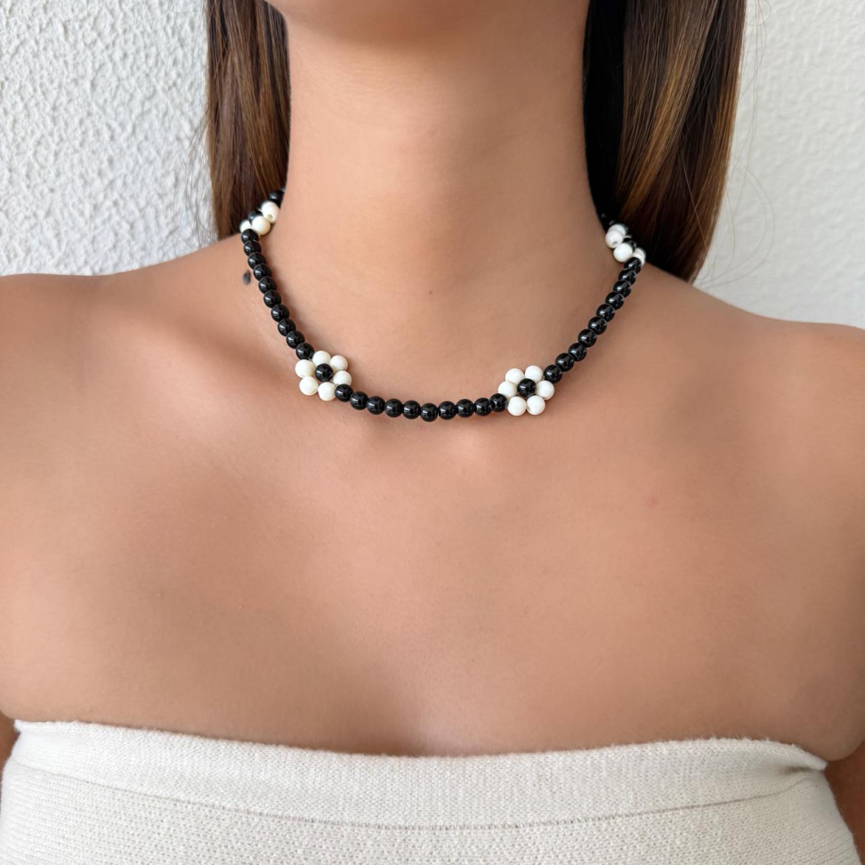 Colar Choker Flores