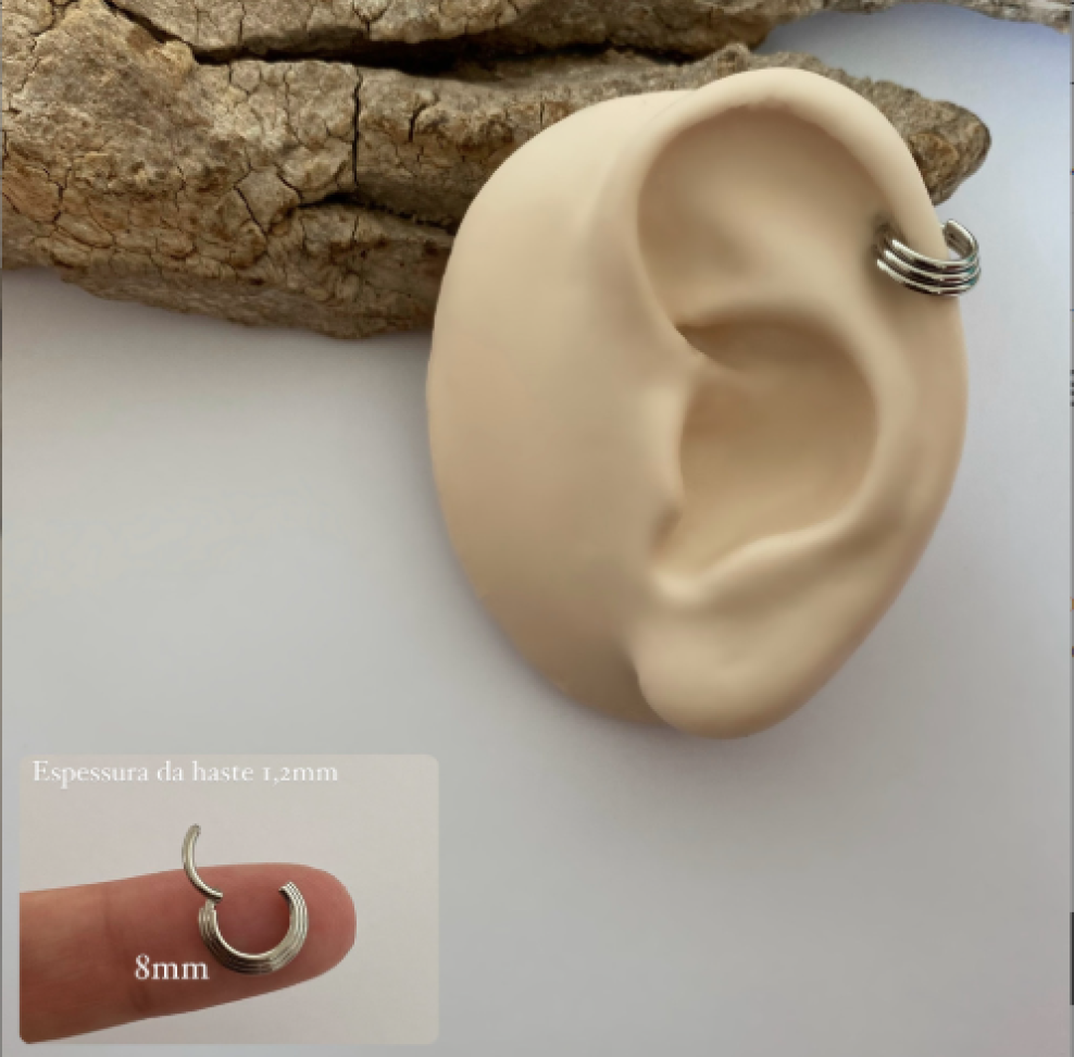 Piercing Argola Segmentada Tripla - #3