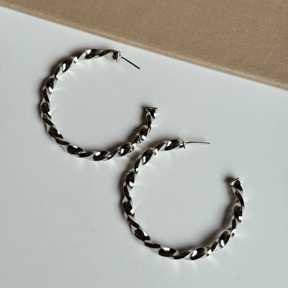 Brinco Argola Trançada | 43mm - #4