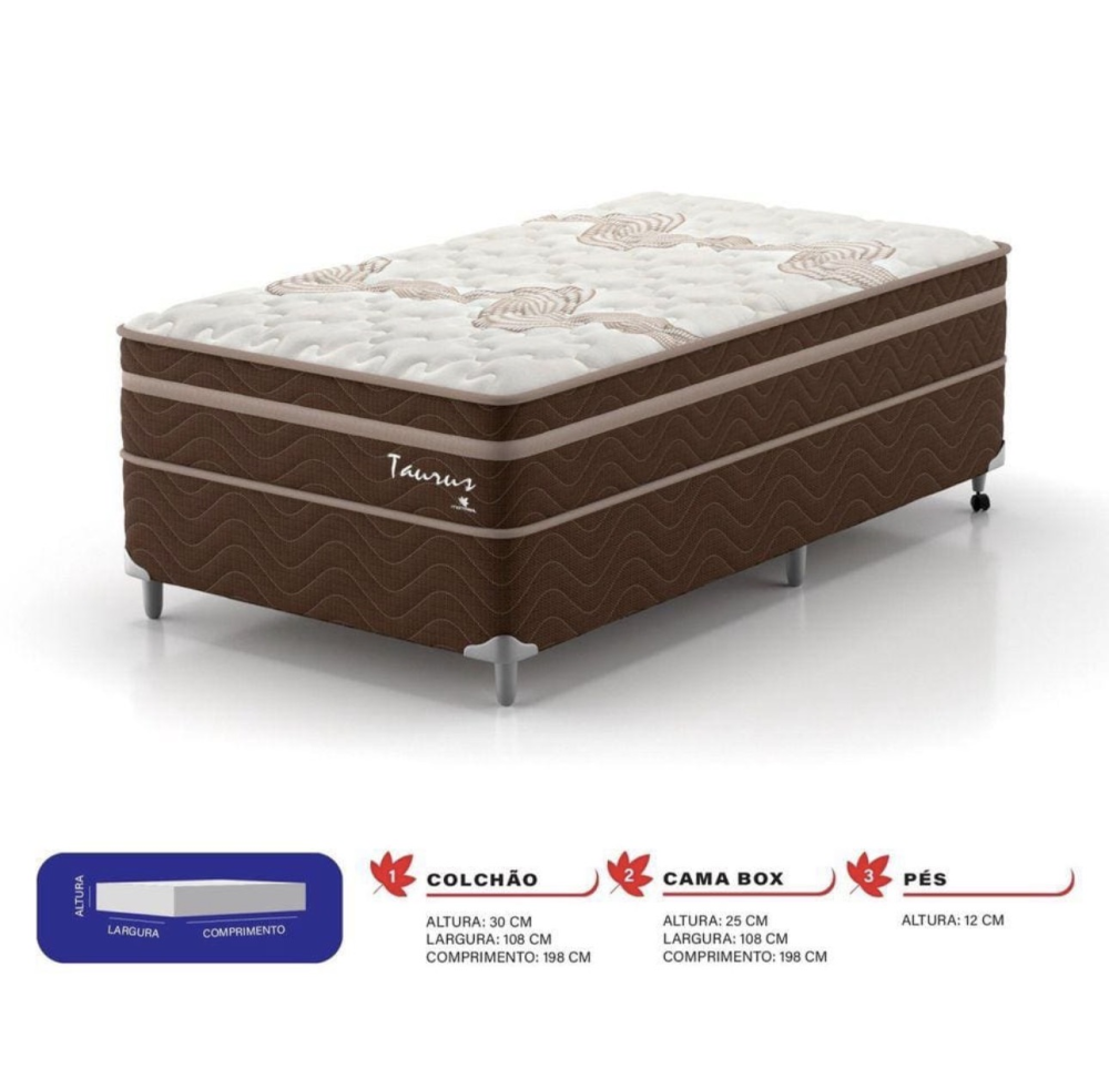 CONJ BASE+COLCHÃO TAURUS 0,88x1,88x0,30 - #2