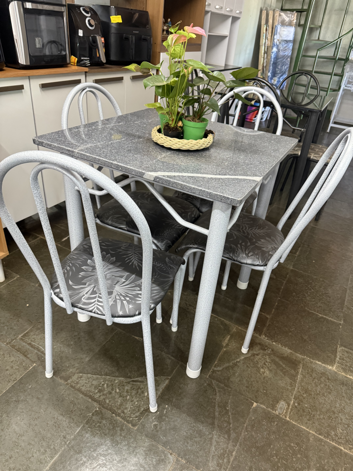 MESA VELGO 4 CADEIRAS GRANITO - #1