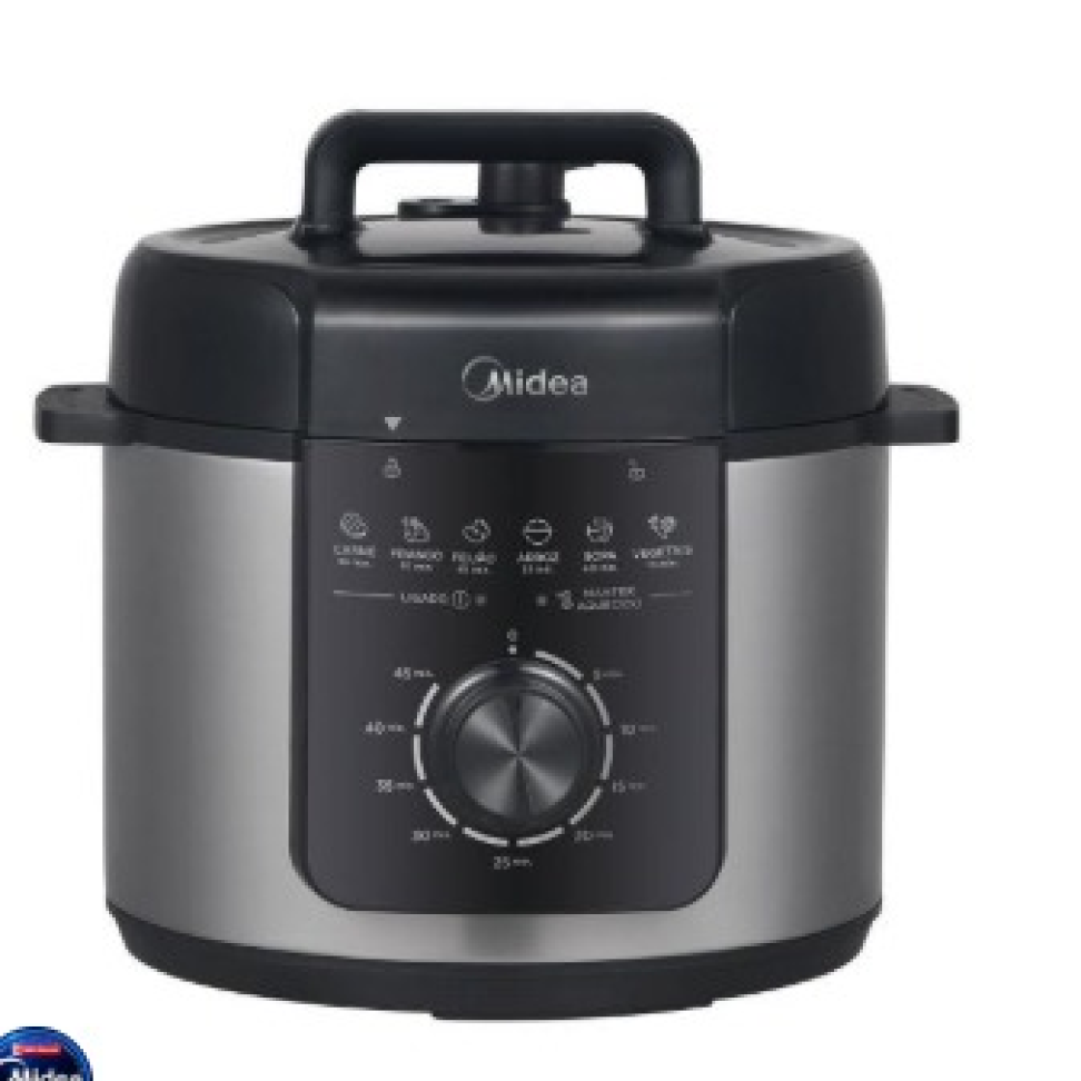 PANELA PRESSAO ELETRICA MIDEA MECANICA 4L | Preto/Inox - 220 V