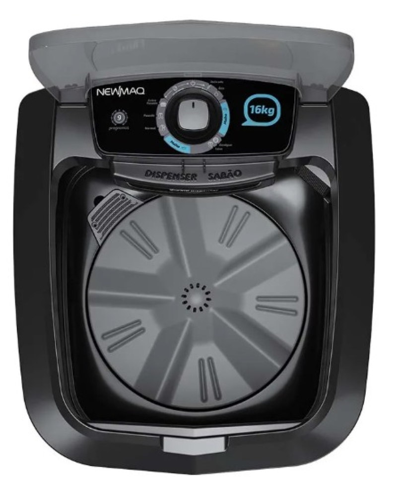 LAVADORA 16KG NEWMAQ SEMIAUT 60HZ COR: PRETA - #1