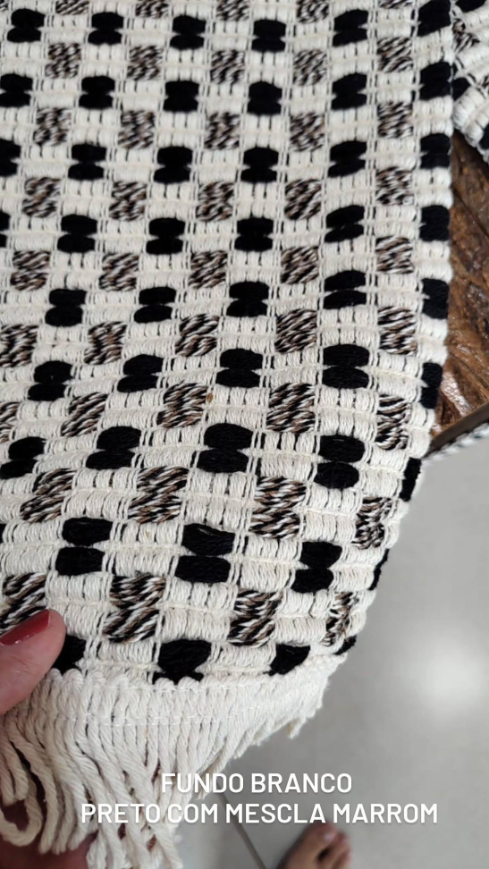 Jogo de passadeira Capadócia preto com branco - #2