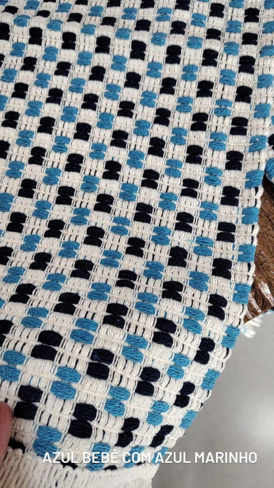 Jogo de passadeira Capadócia azul bebê com azul marinho - #2