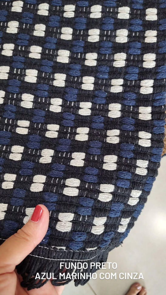 Jogo de passadeira Capadócia azul marinho com preto - #2