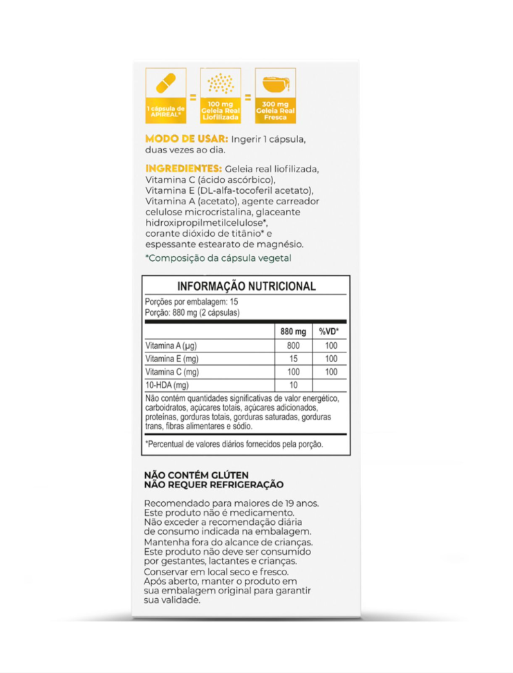 Geleia Real Liofilizada - 30 caps - Apisflora - #2