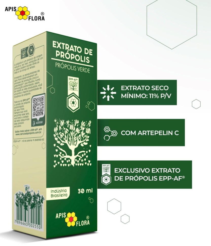 Extrato de Propolis VERDE C/ ÁLCOOL - 30ML - APIS FLORA