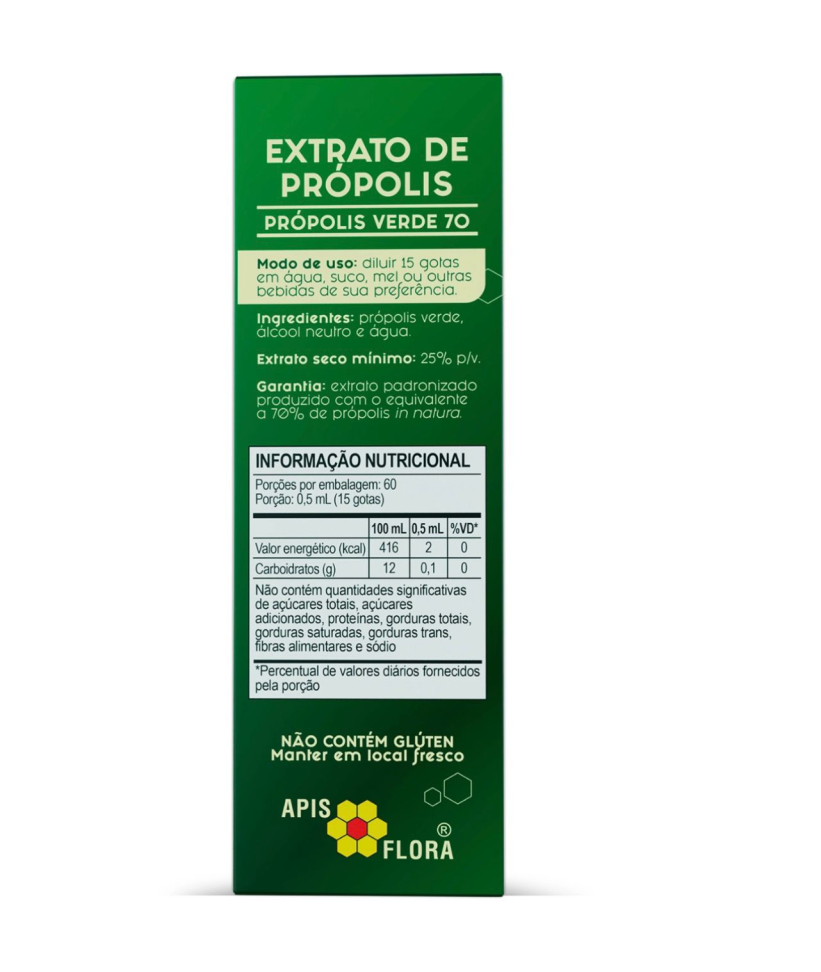 Extrato de Propolis VERDE 70 C/ ÁLCOOL - 30ML - APIS FLORA - #1