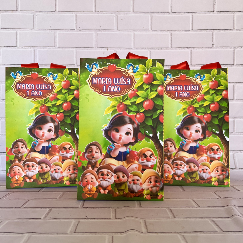 Sacolinha M Horizontal  Tema Branca de Neve Baby - #2