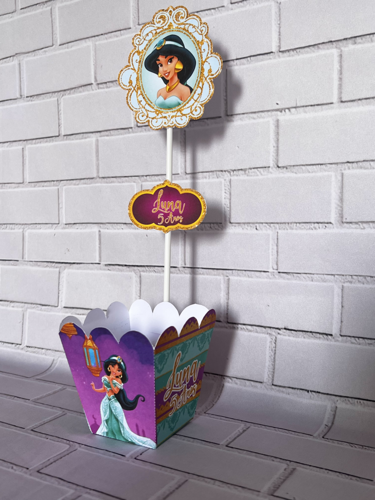 Centro de Mesa Cachepô Tema Jasmine Aladdin - #2