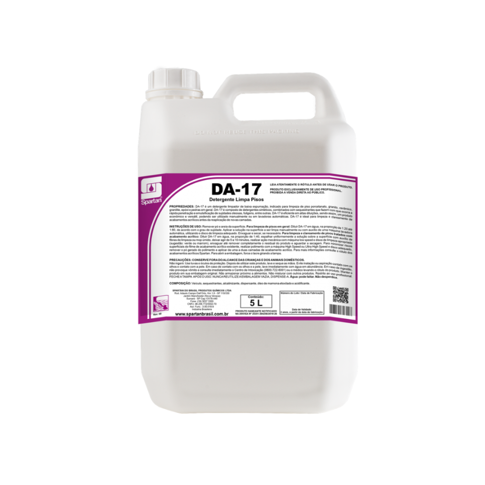 DETERGENTE LIMPA PISOS DA-17 5L SPARTAN