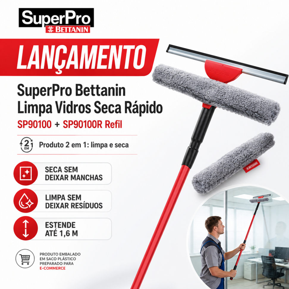 RODO LIMPA VIDROS 45CM SUPERPRO