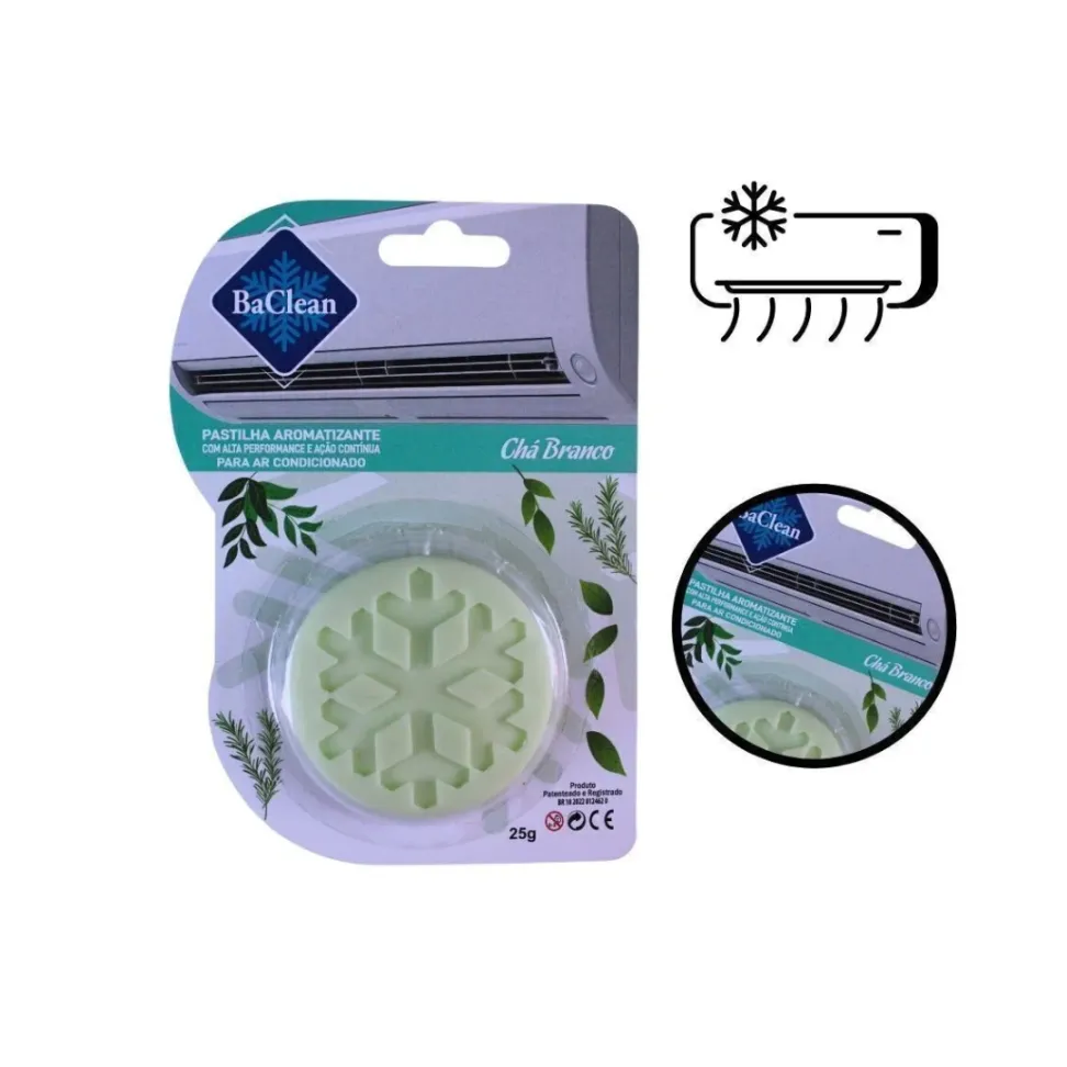 Pastilha Aromatizante Ar condicionado Chá Branco - Baclean
