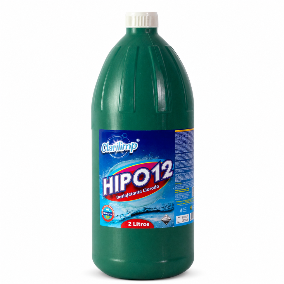 Hipo 12 Desinfetante Clorado e Alvejante 2L – Clarilimp