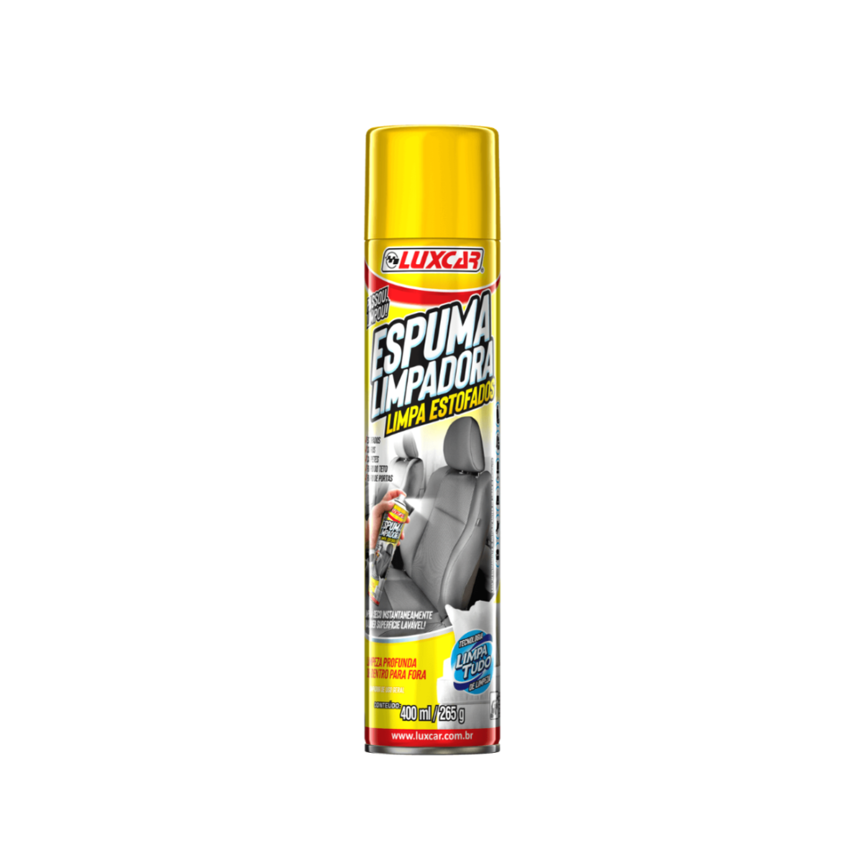 Espuma Limpadora Limpa Estofados 400 ml - Luxcar