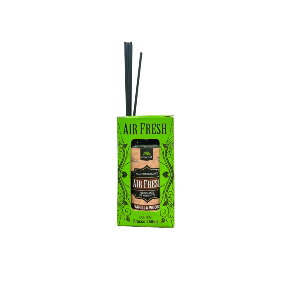Airfresh Difusor Ambiente Vanilla Woods 250ml (Vareta)  – MaxBio