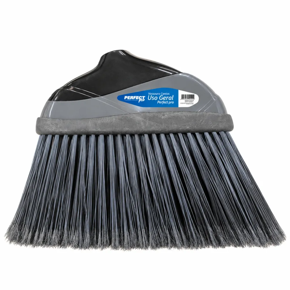 Vassoura canto uso geral preta sem cabo 22x33x4cm - [perfect pro]