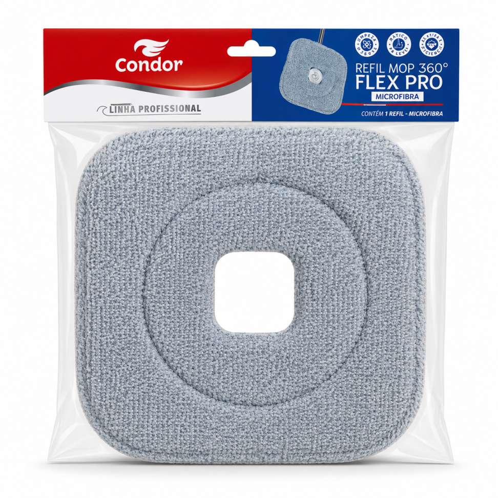 Refil de Microfibra Mop 360° Flex Pro Condor Linha Profissional