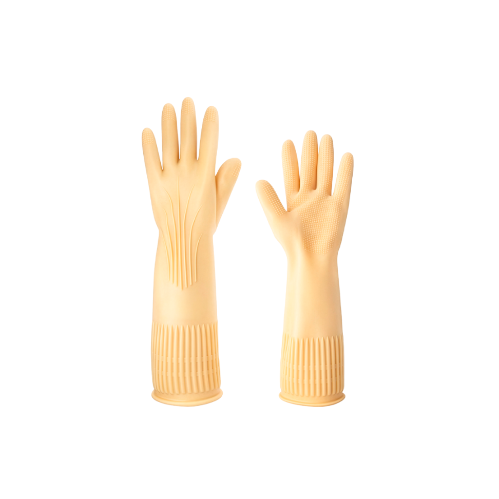 Luva Multiuso Plus Lisa de Látex Natural 38 cm Tamanho M – Medix