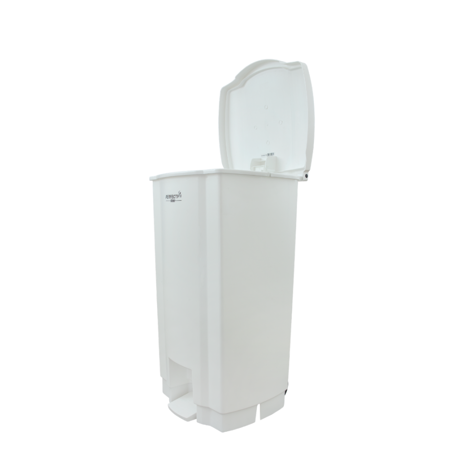 LIXEIRA 100L BRANCA - PEDAL  PERFECT - #2