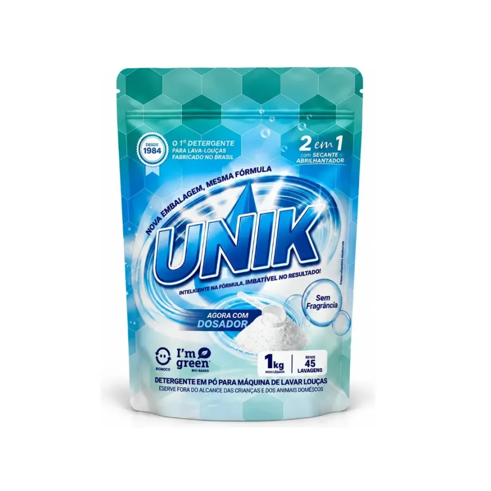 Detergente em pó para Máquina Lava-Louças 1 Kg – Unik