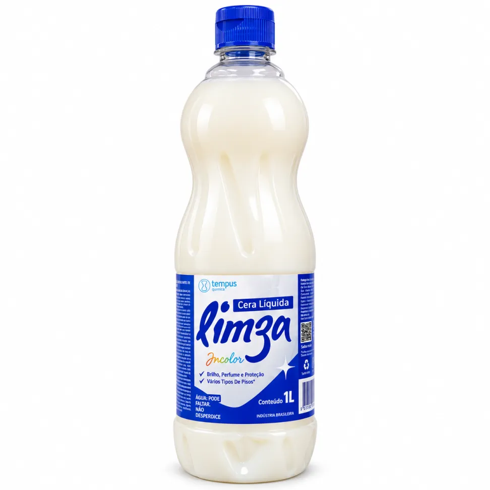 Cera Líquida Incolor Brilho, Perfume e Proteção Pisos 1L - Limza