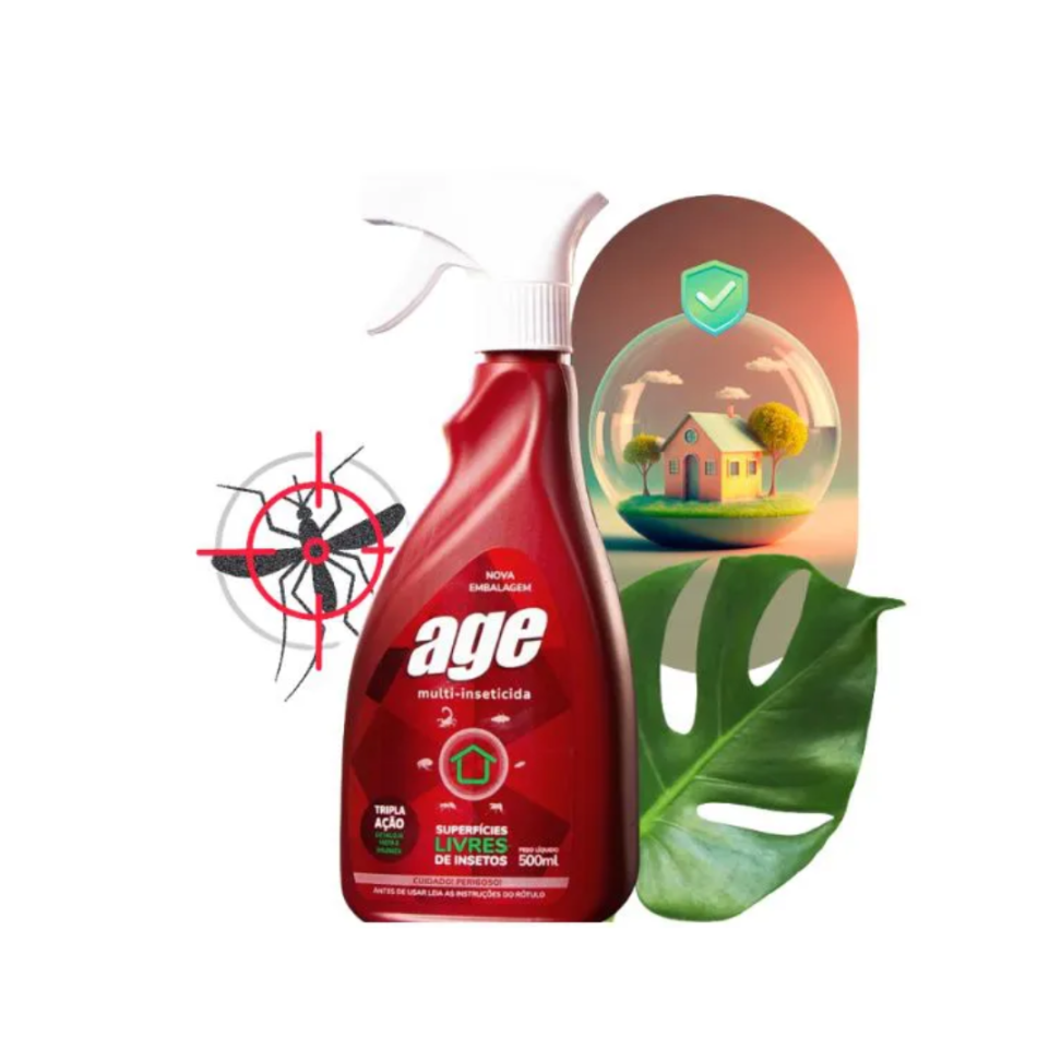 INSETICIDA TRIPLA AÇÃO - SPRAY 500ML  AGE