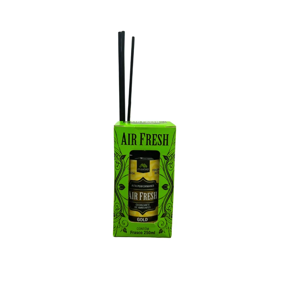 Airfresh Difusor Ambiente Gold 250ml (Vareta)  – MaxBio