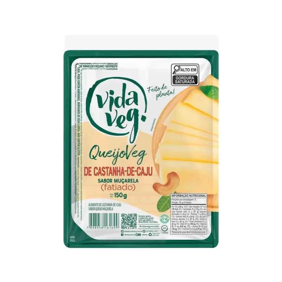 Queijo - MUÇARELA DE CASTANHA DE CAJU - VIDA VEG 150g