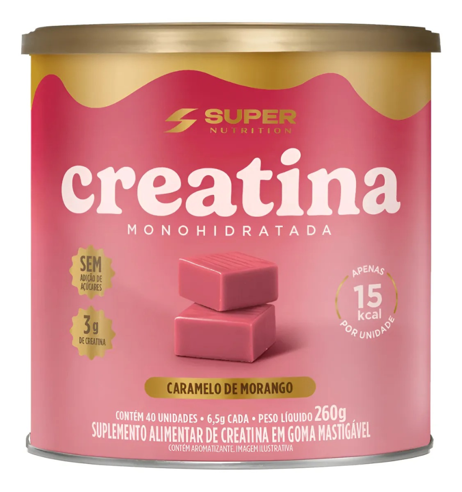Creatina MONOHIDRATADA  - SABOR MORANGO - 260G