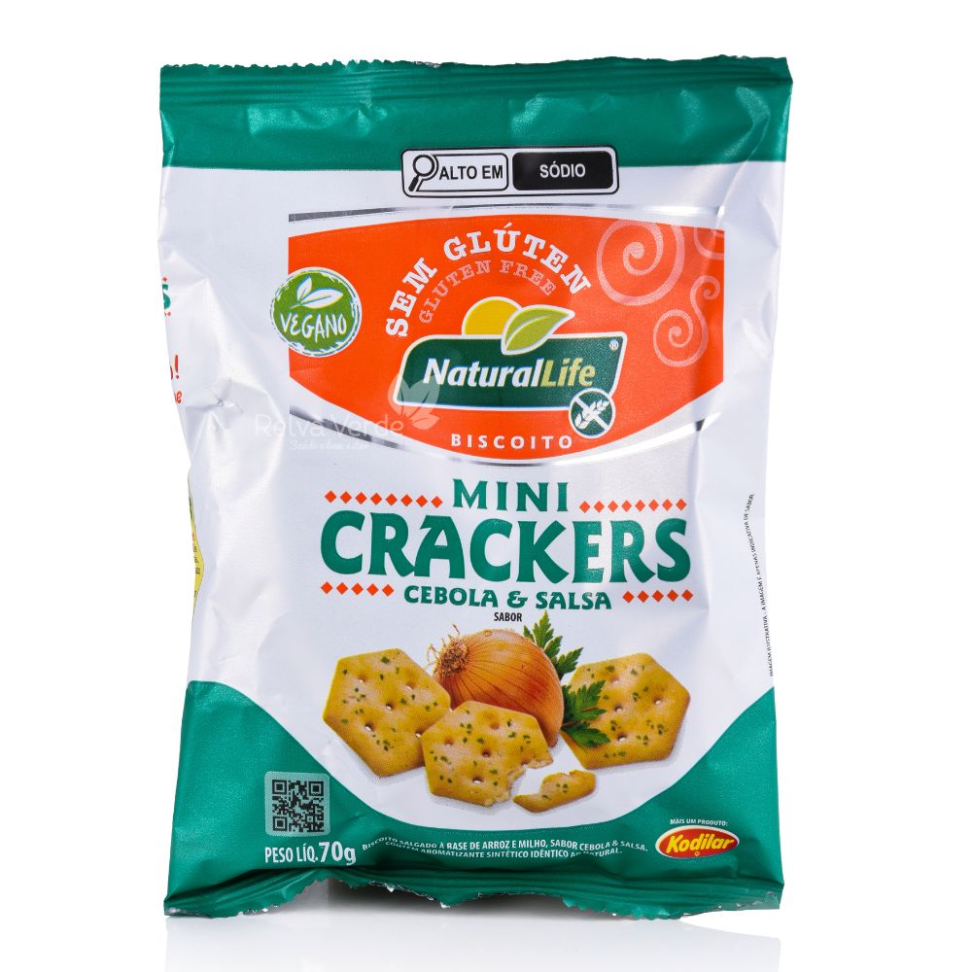 Biscoito MINI CRACKERS SABOR CEBOLA E SALSA - 70G