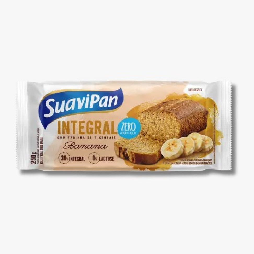 Bolo DE BANANA INTEGRAL ZERO SUAVIPAN - 250G