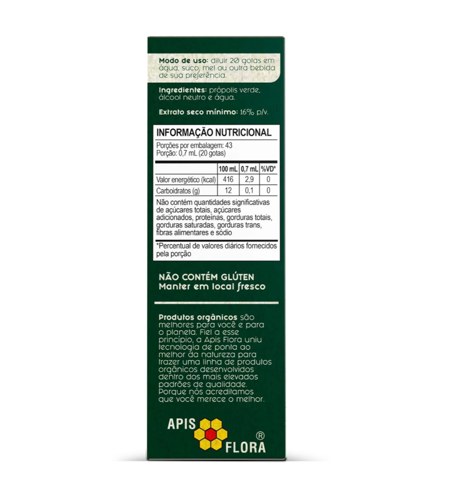 Extrato de Propolis VERDE ORGANICO C/ ÁLCOOL - 30ml - APIS FLORA - #2