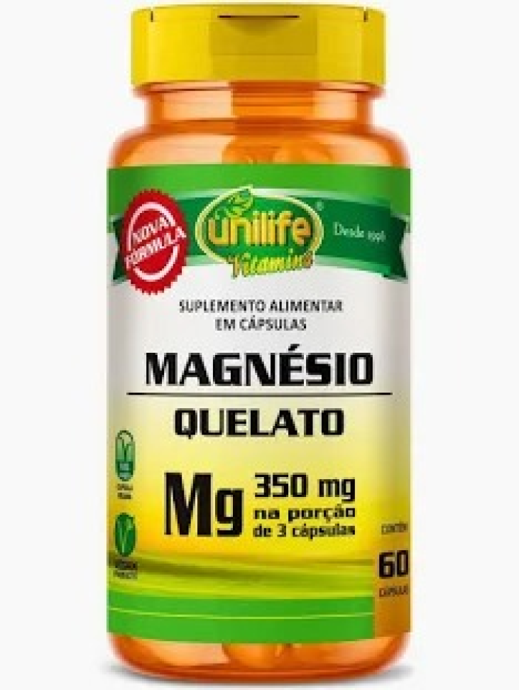 Magnésio Mg Quelato Unilife 60 cápsulas