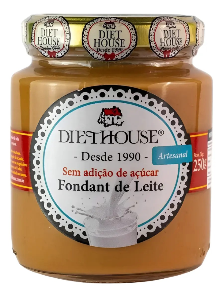 Fondant de LEITE ZERO ACUCAR - DIET HOUSE 250G
