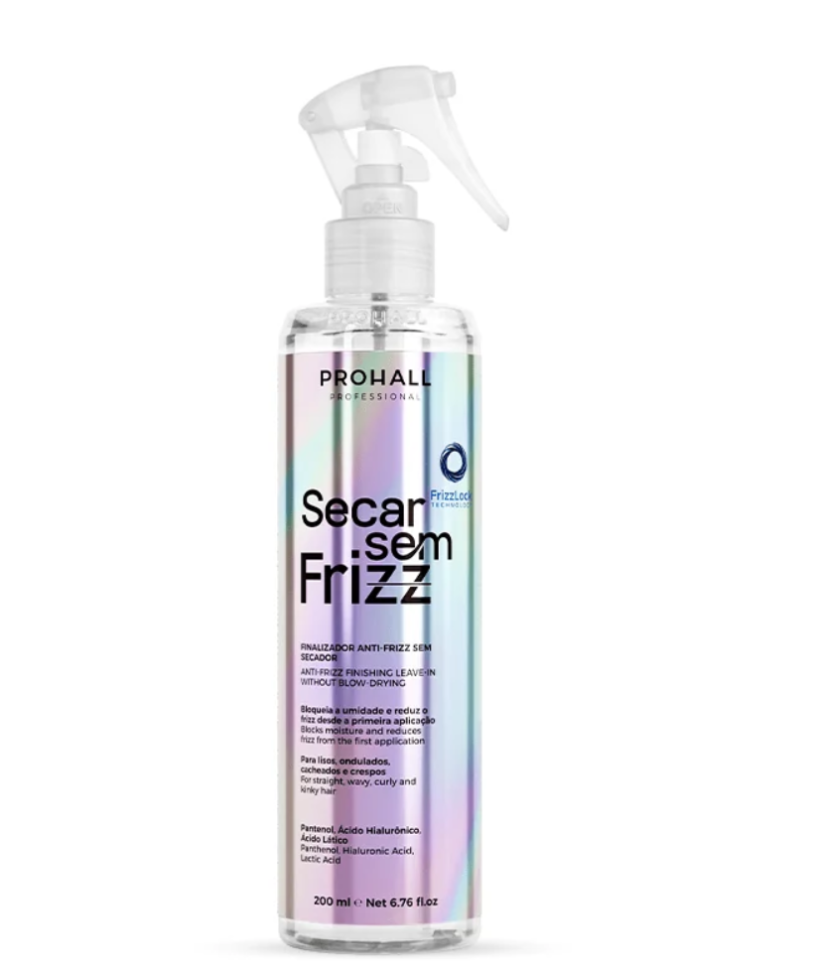 Leave-In Secar sem Frizz: Controle de Frizz e Proteção Sem Uso de Secador 200ml