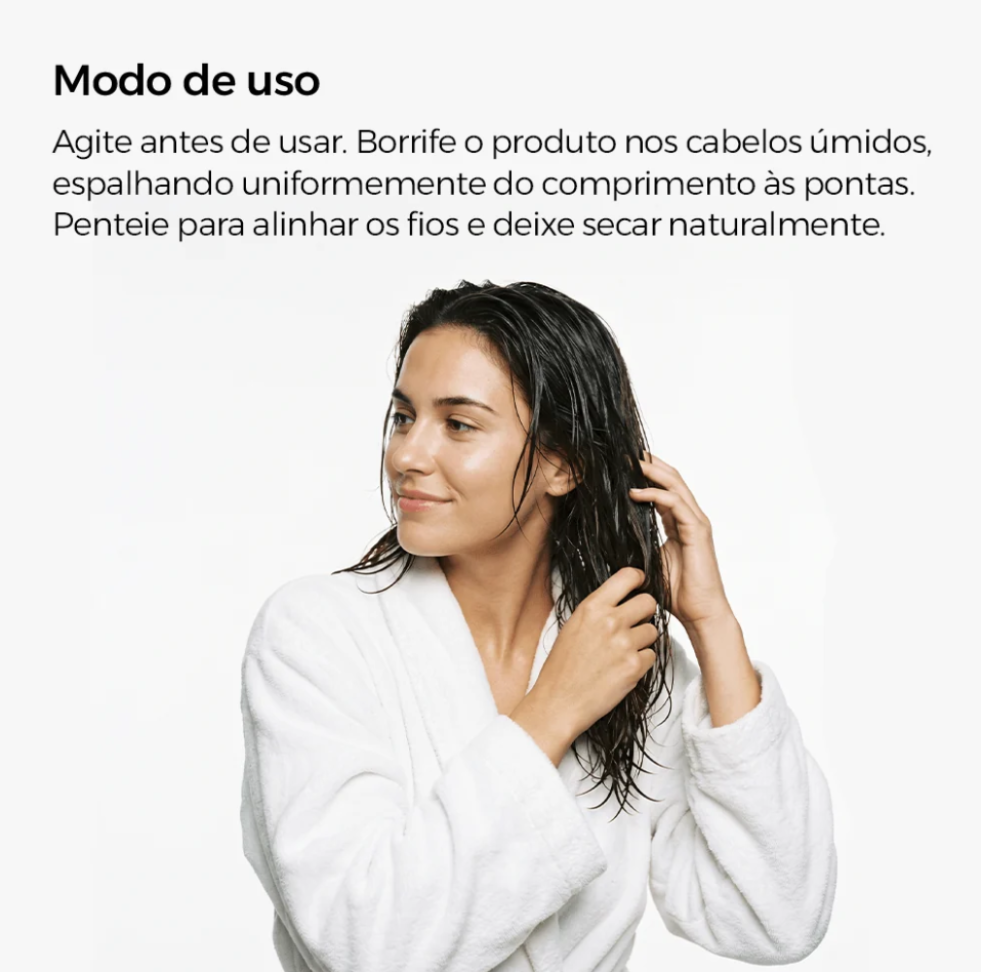 Leave-In Secar sem Frizz: Controle de Frizz e Proteção Sem Uso de Secador 200ml