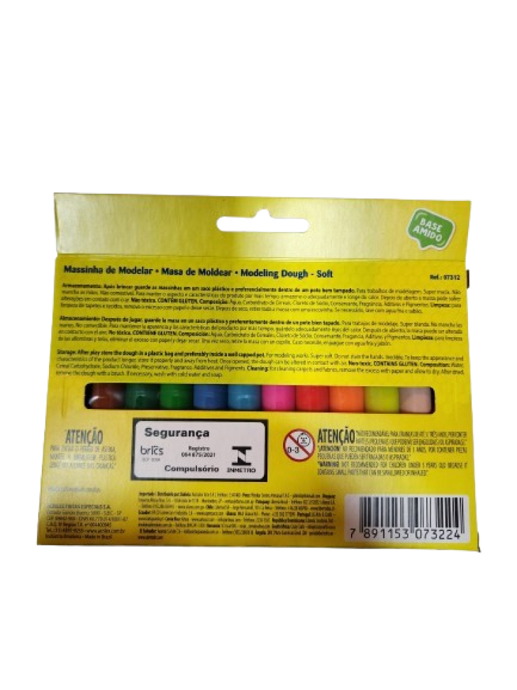 Massinha de modelar soft c/12 180g acrilex - #1